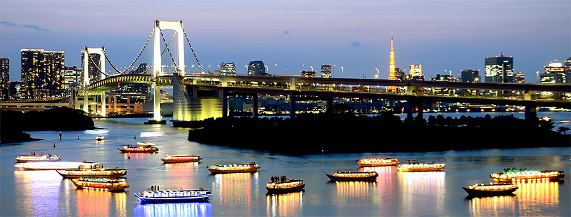 Радужный мост на Одайбе в Токио